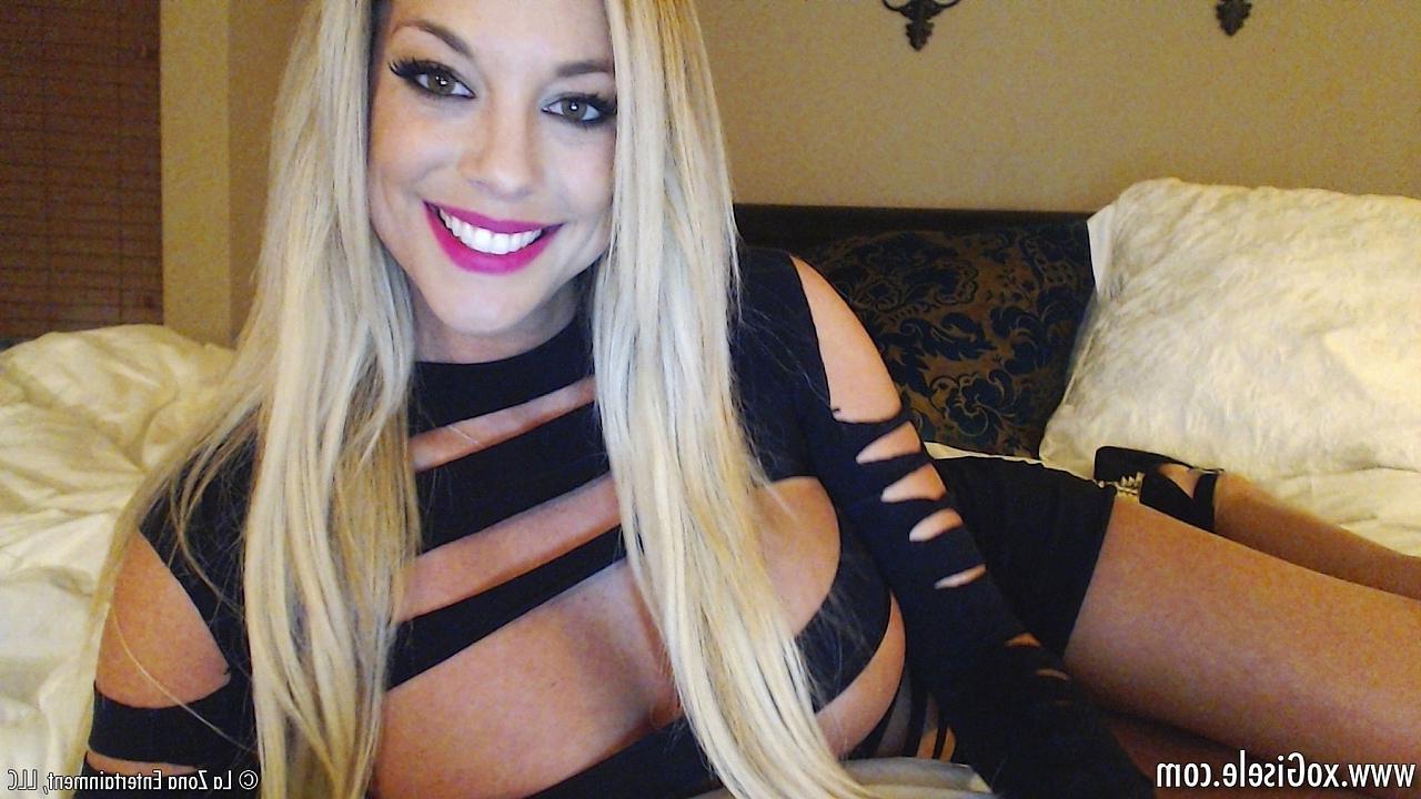 15P Gisele wears lipstick that matches her thong as she teases you on cam