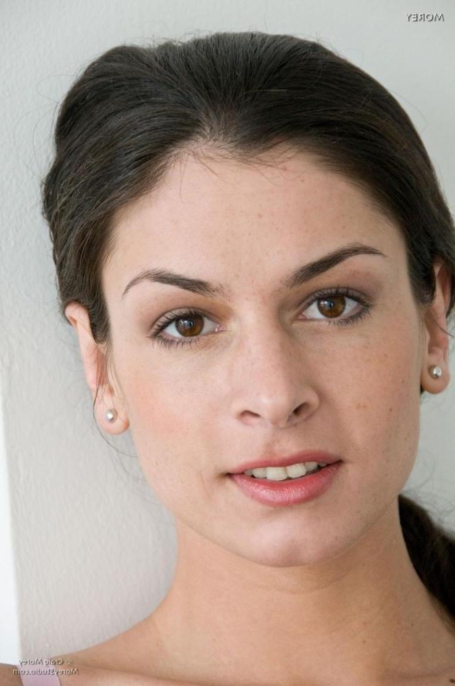 11P Brunette teen Lucy Lee strips out of her lingerie on the floor
