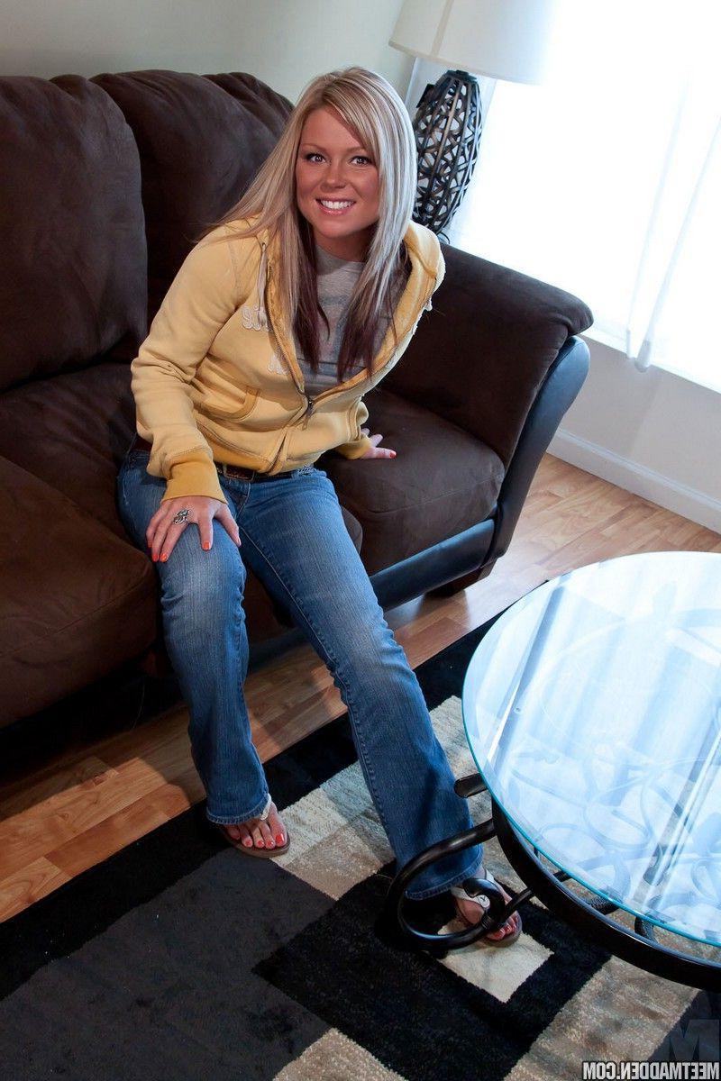 15P Pictures of Meet Madden stripping on the couch