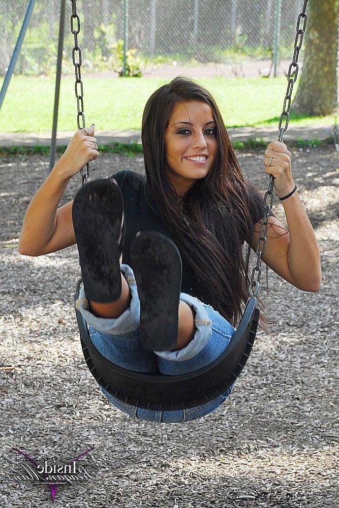 14P Pictures of Reagan Manx teasing in the park