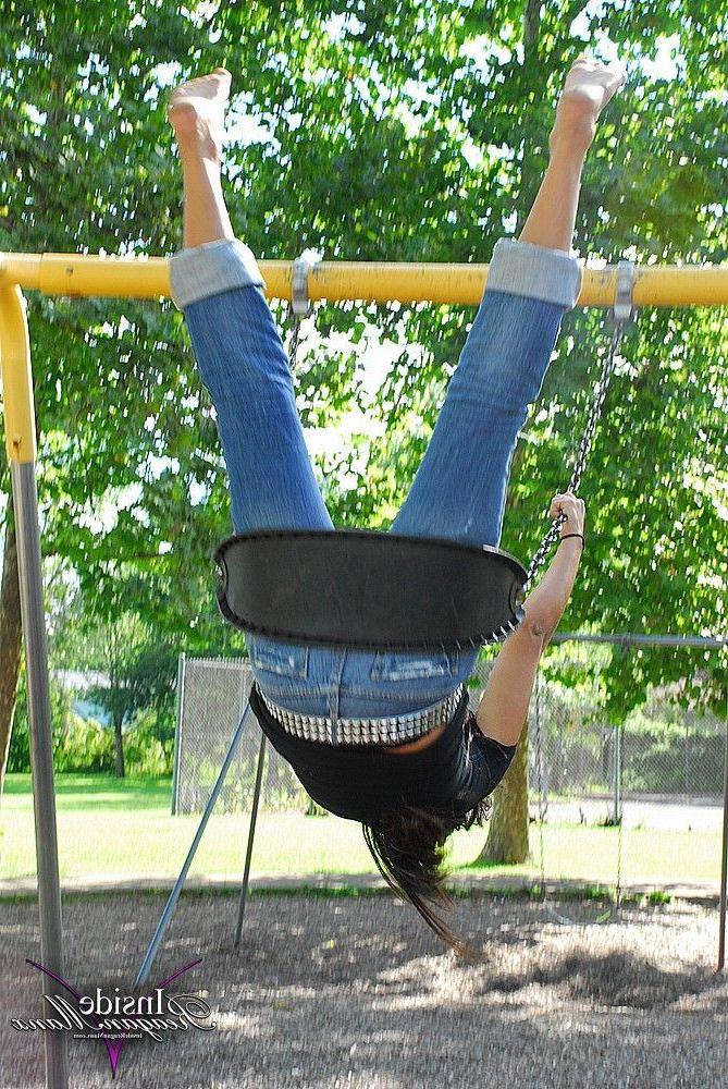 14P Pictures of Reagan Manx teasing in the park