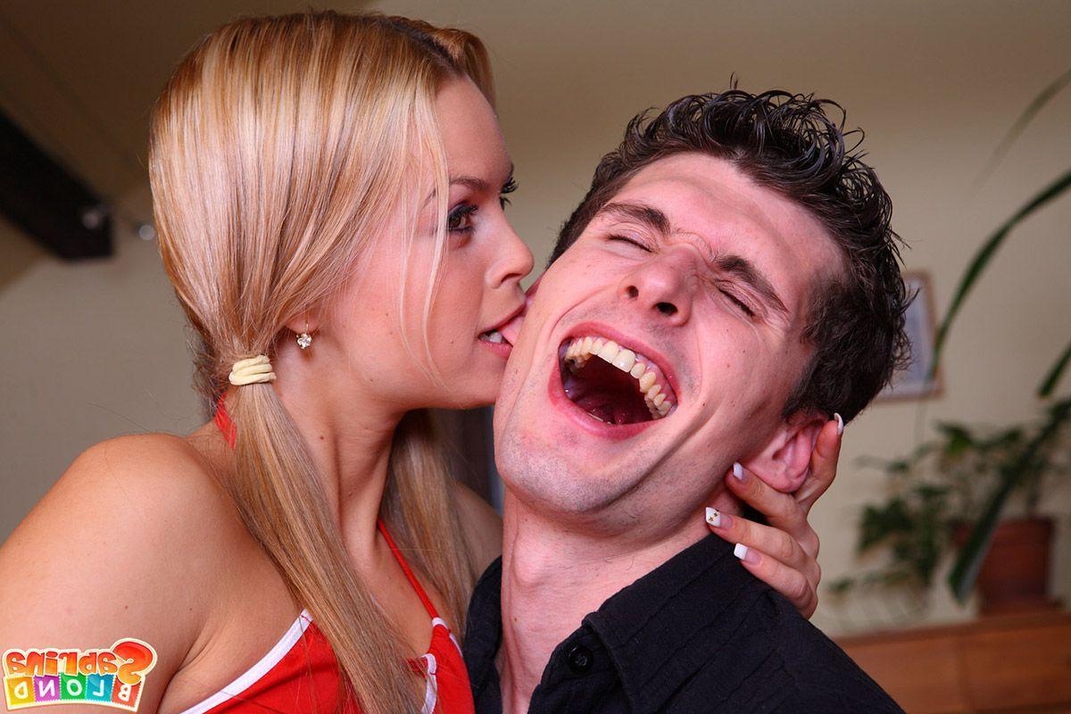 15P Pictures of Sabrina Blond enjoying some kinky bondage anal sex