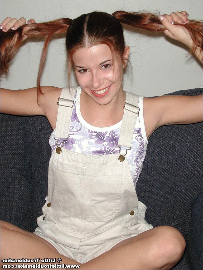 20P Pictures of teen star Little Troublemaker stripping to her panties