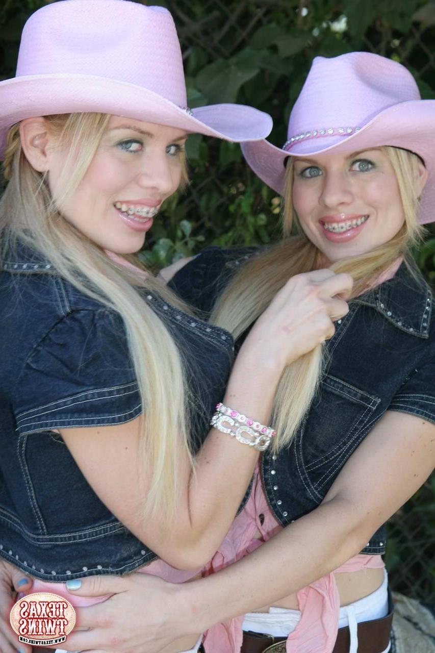12P It's a hot day on the farm so the Texas Twins strip down to their panties