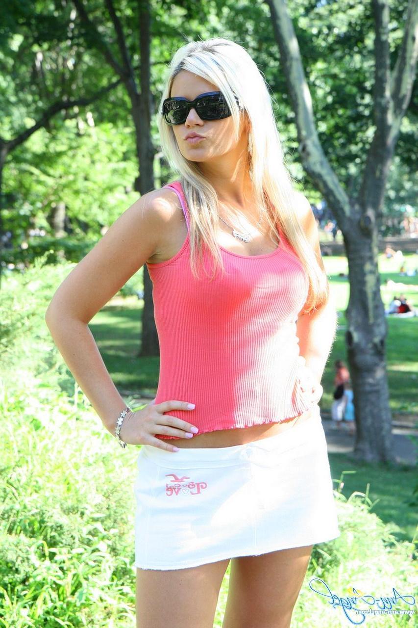 16P Ann Angel teases on her walk in Central Park