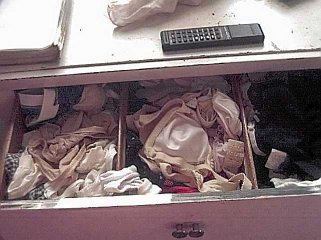 18P Nylon panties hidden in drawers