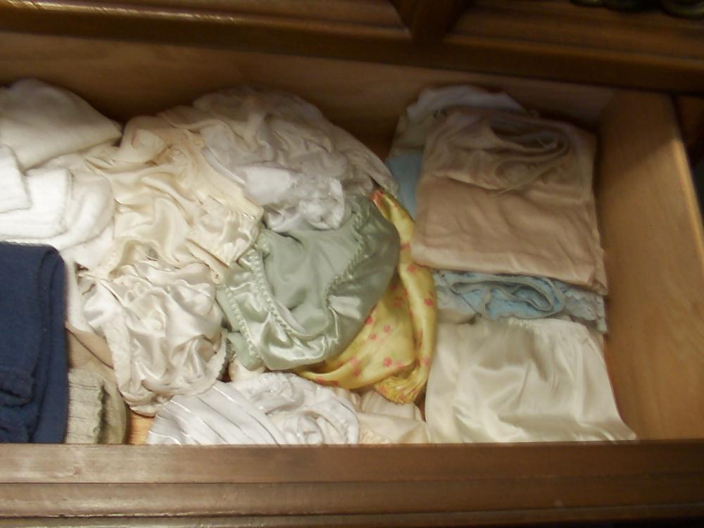18P Nylon panties hidden in drawers