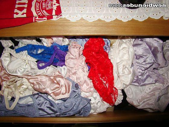 18P Nylon panties hidden in drawers