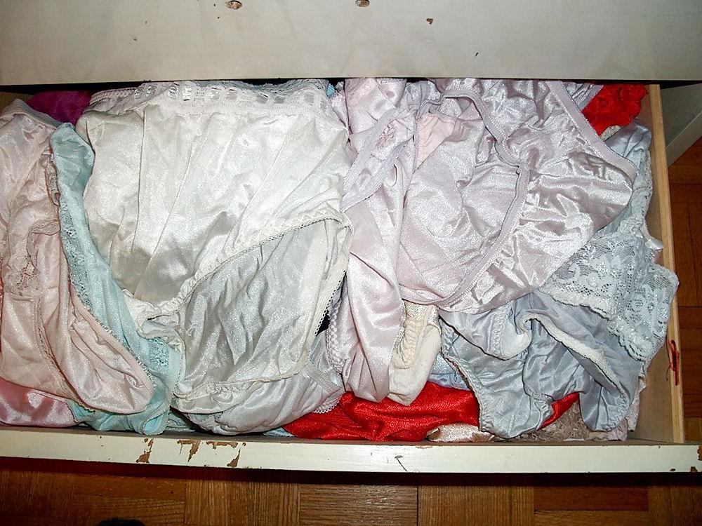 18P Nylon panties hidden in drawers