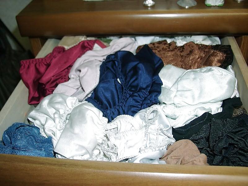 18P Nylon panties hidden in drawers