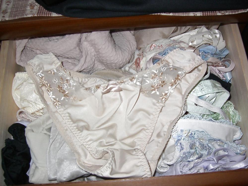 18P Nylon panties hidden in drawers