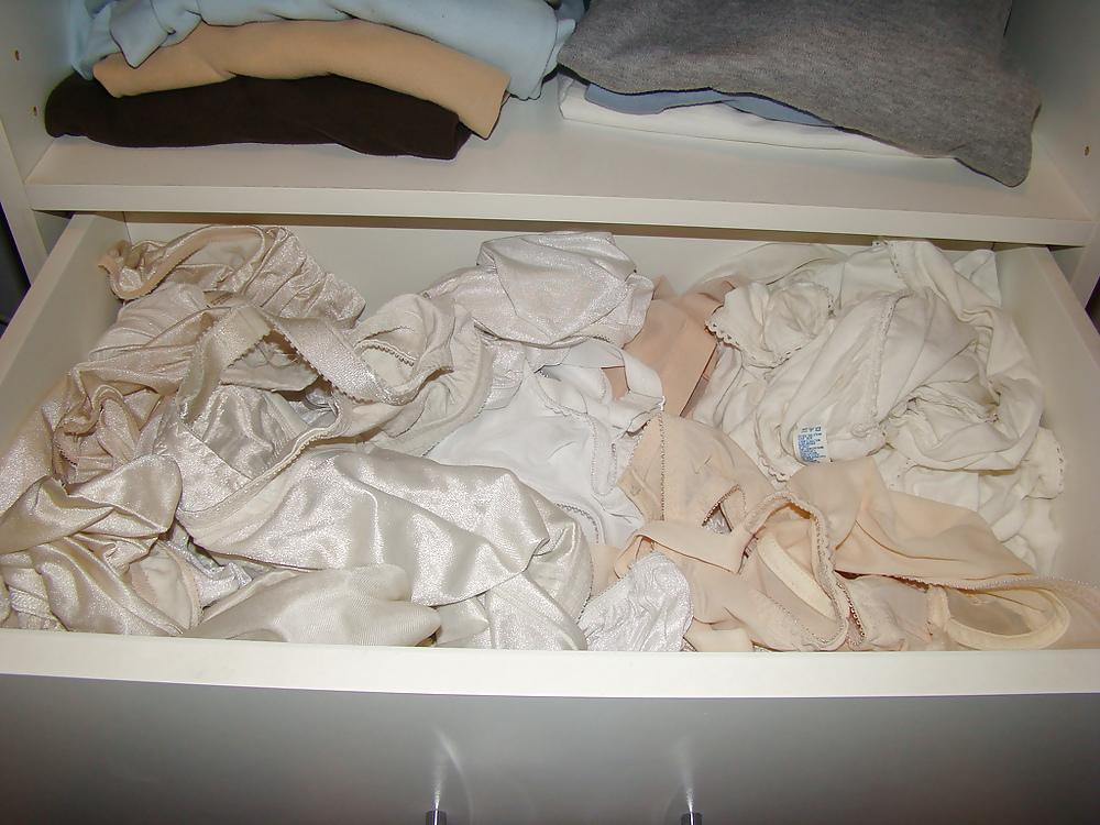18P Nylon panties hidden in drawers