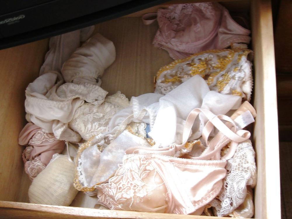 18P Nylon panties hidden in drawers
