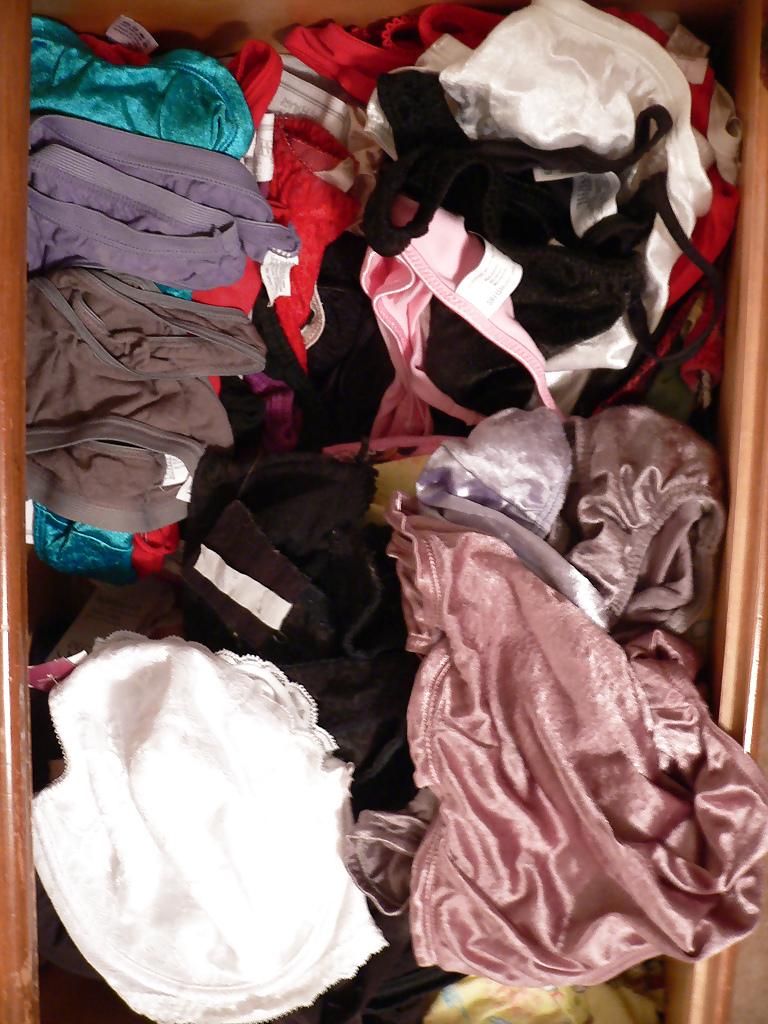 18P Nylon panties hidden in drawers