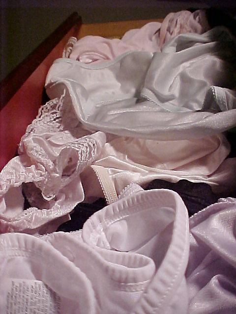 18P Nylon panties hidden in drawers