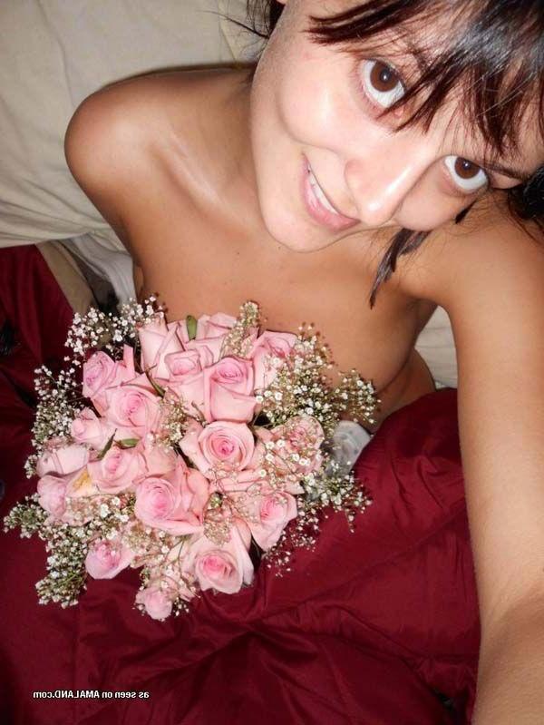 15P Pictures of a naughty amateur gf taking pics at home