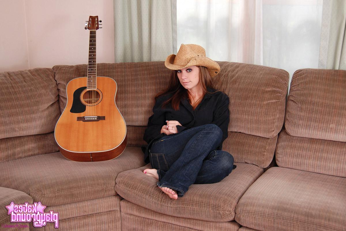 12P Country girl Devon shows off her tight body while striping on the couch