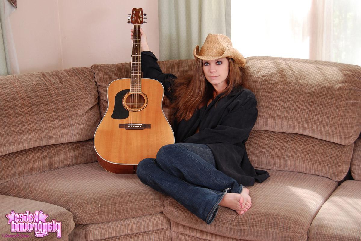 12P Country girl Devon shows off her tight body while striping on the couch