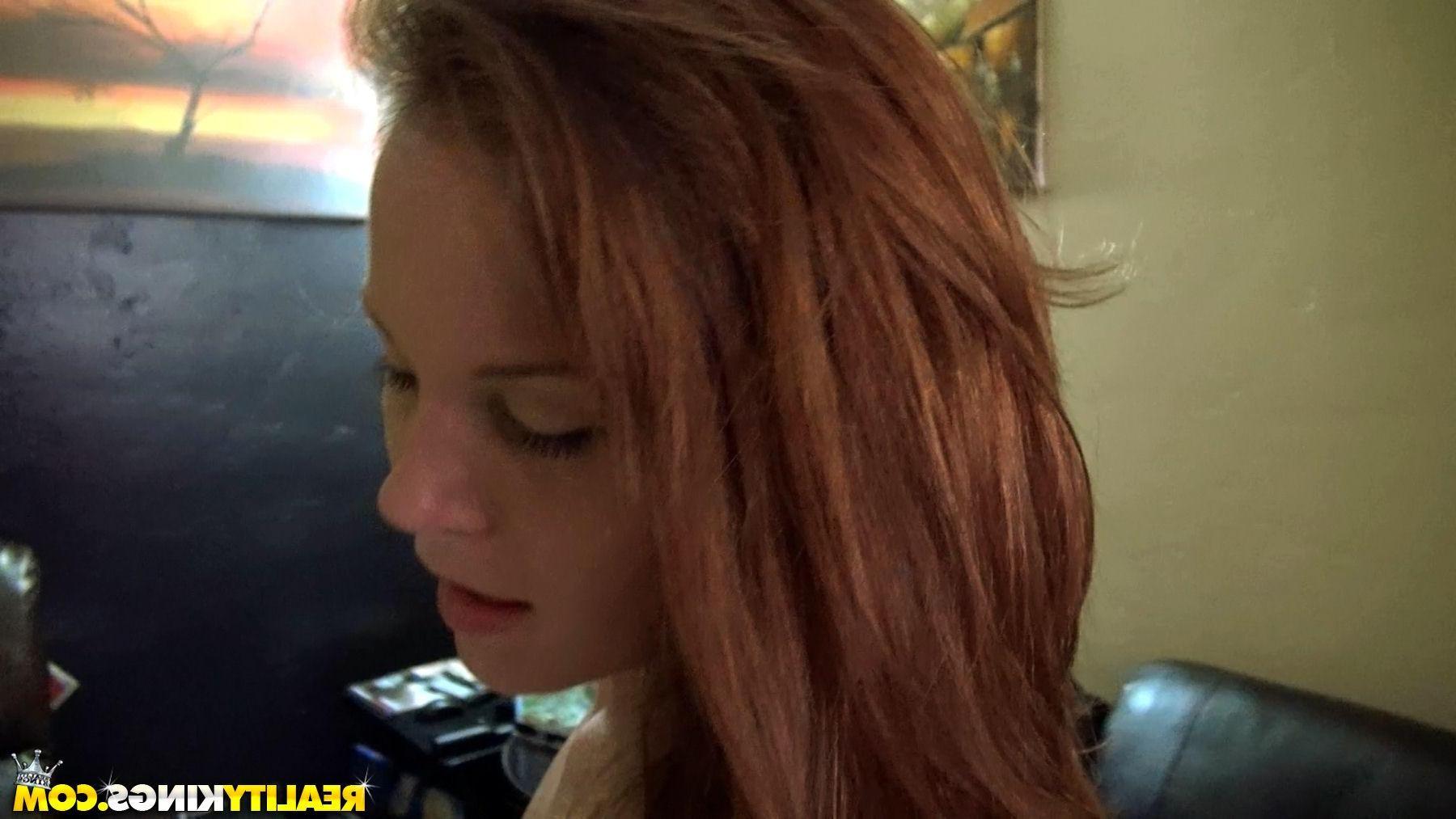 20P Redhead girl Reagan Monroe fucks a stranger for rent money