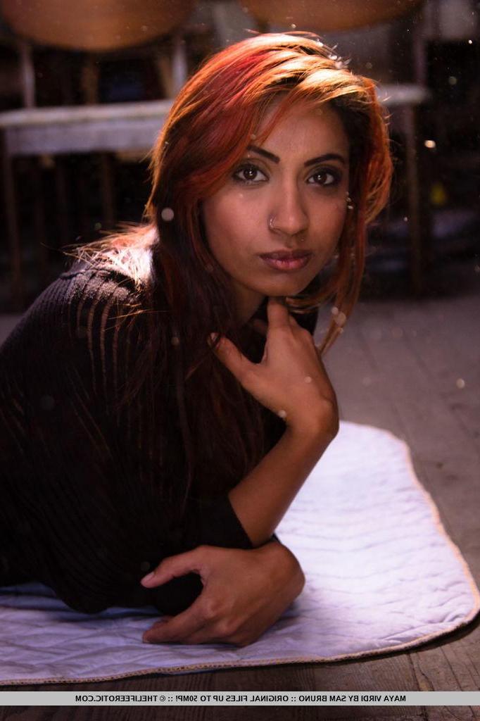 16P Hot alt girl Maya Virdi gets nude in "The Attic"
