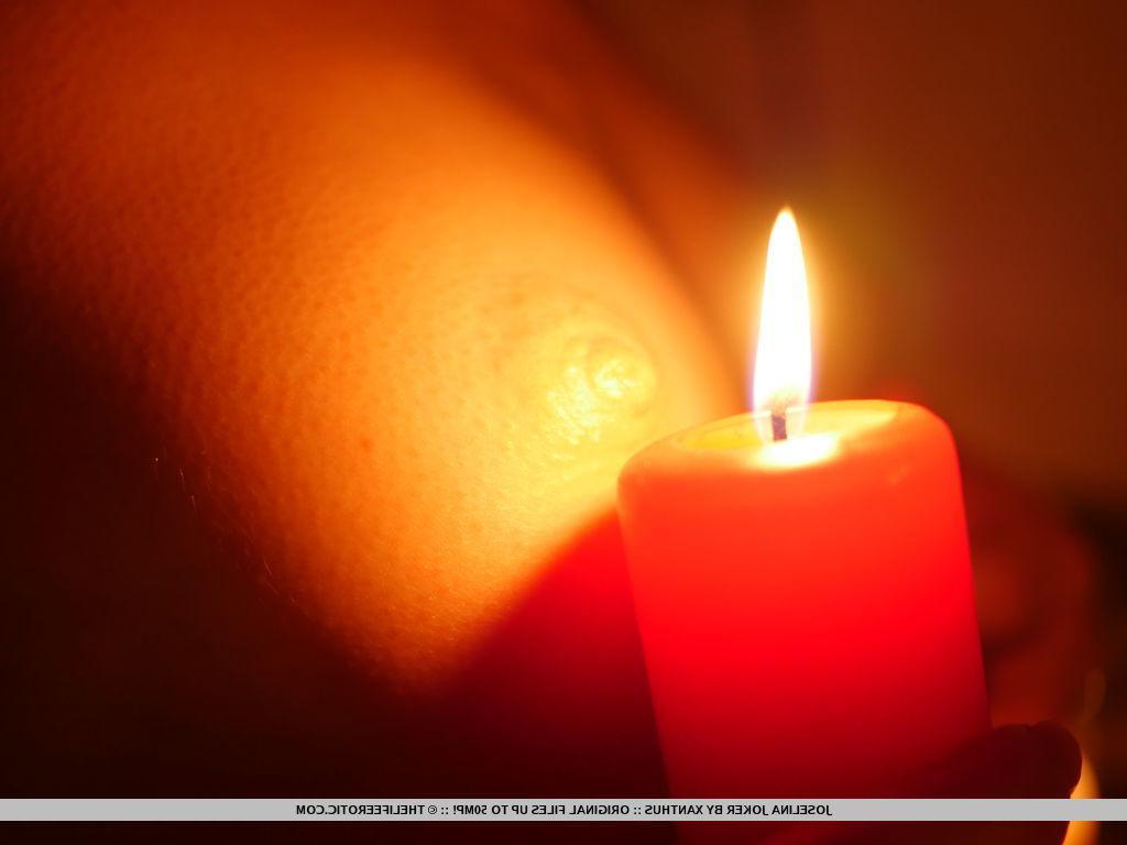 16P Brunette model Joselina Joker gets kinky with the candles