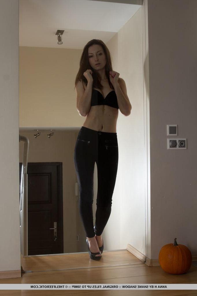 16P Brunette teen Anna H strips naked for you on the floor