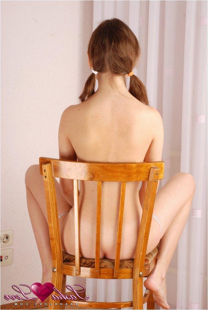 14P Pictures of teen Sasha Love naked on a chair