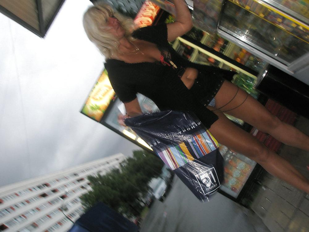 25P Flashing  on the street