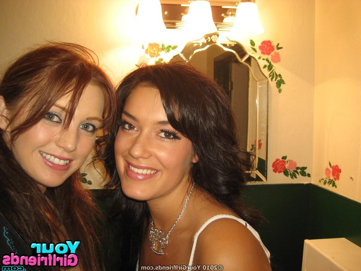 11P Two bombshell girlfriends take hot mirror pics showing off their hot nympho bodi