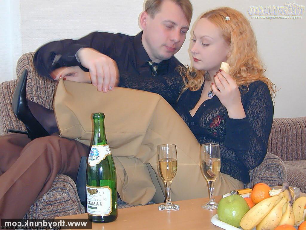 16P Drunk big tits blonde Ekaterina in pretty black stockings convin