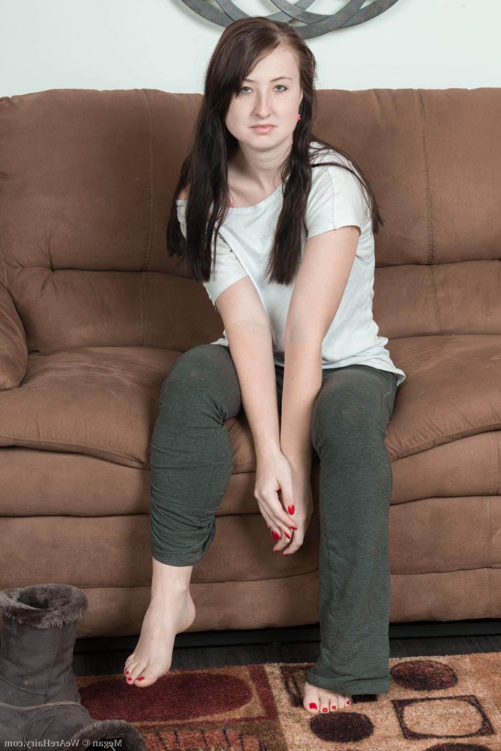 16P Megan lay on the couch and bored