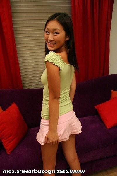 16P Cute Asian teen sucks and fucks a hard cock on the couch