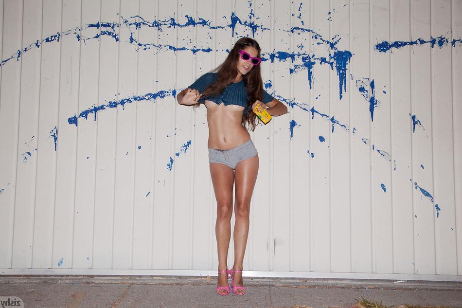 10P Maria Aravani is a candy thief hiding it in her panties