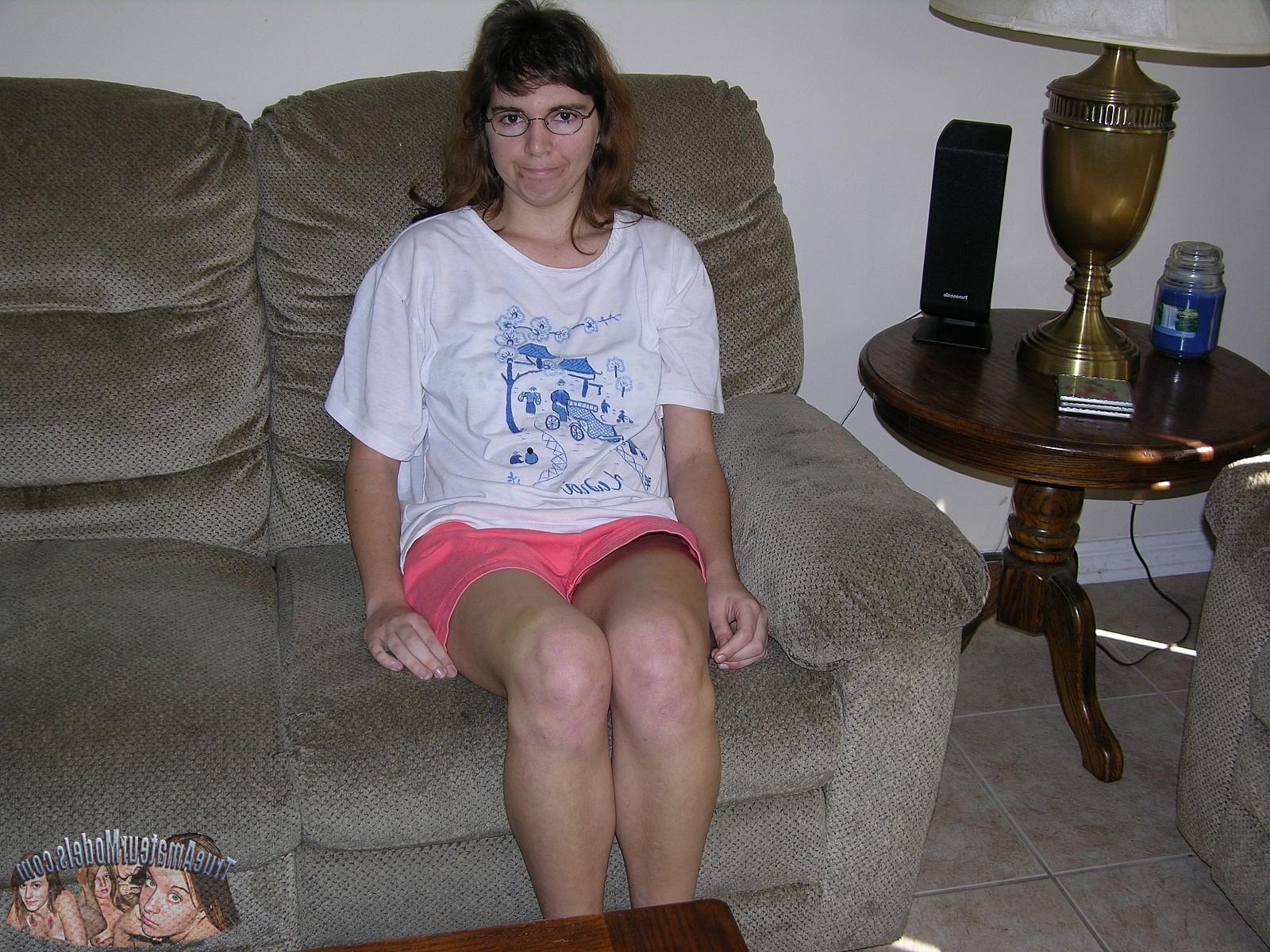 17P Amateur Nerd Models Nude With Dirty Blue Panties &amp;amp; Hairy Asshole
