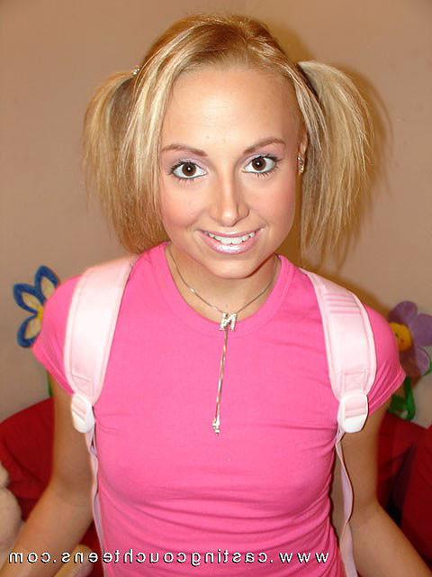 16P Pigtailed blonde teen gets drilled from behind on the couch of dreams