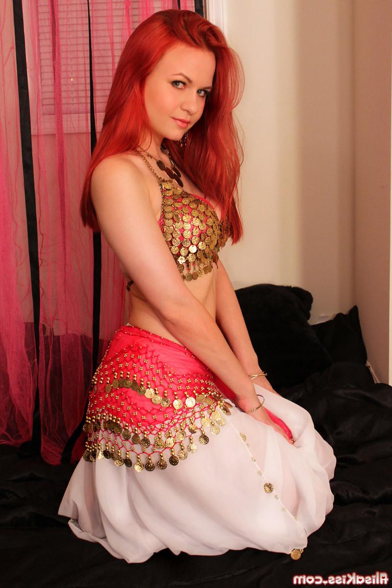 16P Redhead teen strips