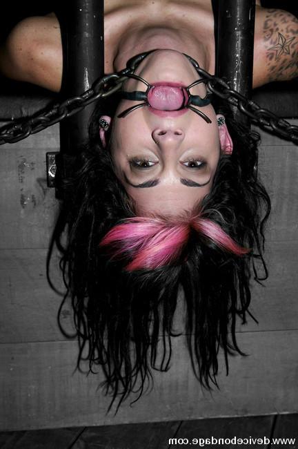 15P Innocent looking nude girl in bondage gets spanked and straponed
