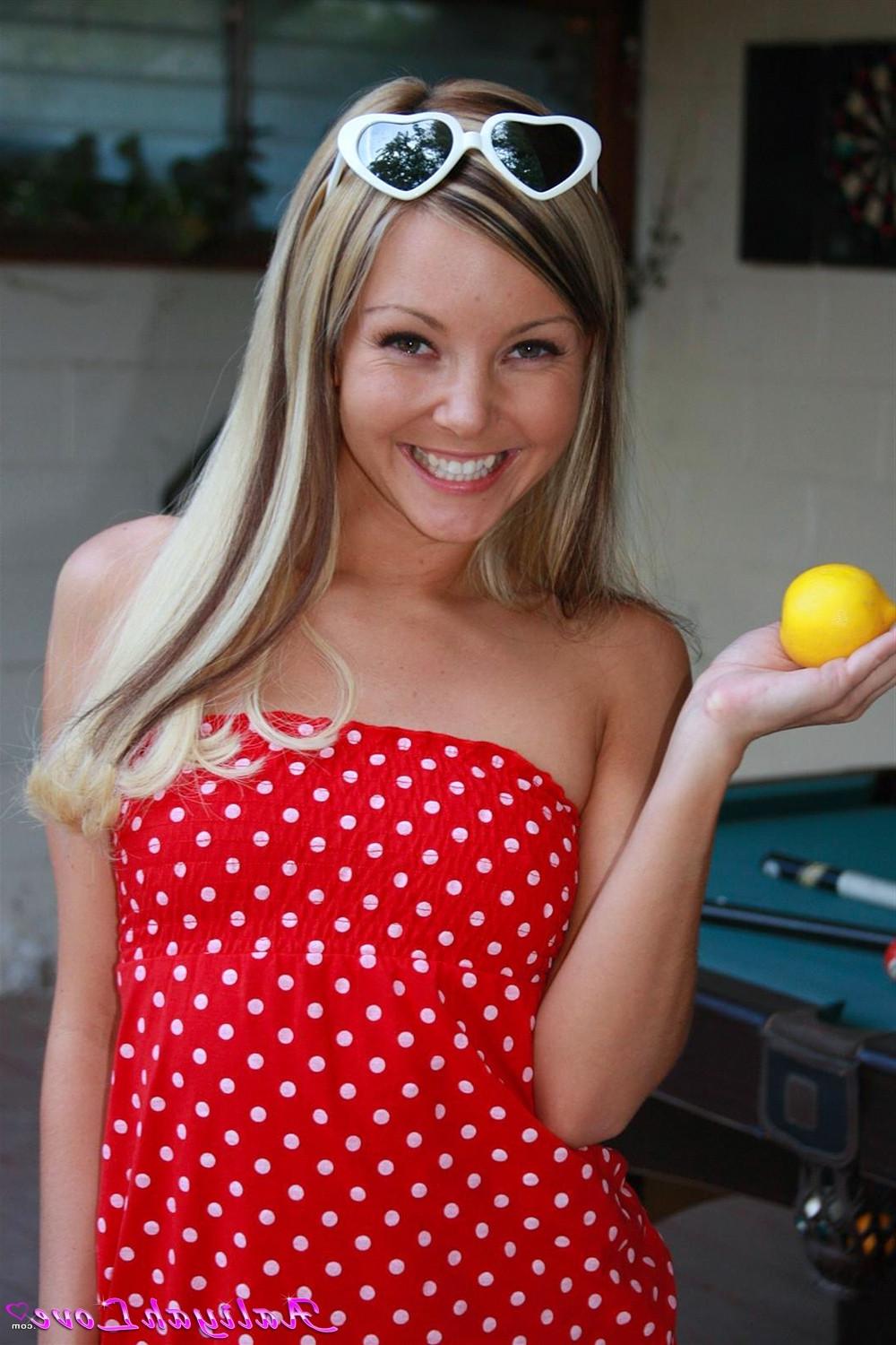 18P Aaliyah Love gets all wet and sticky with lemonade