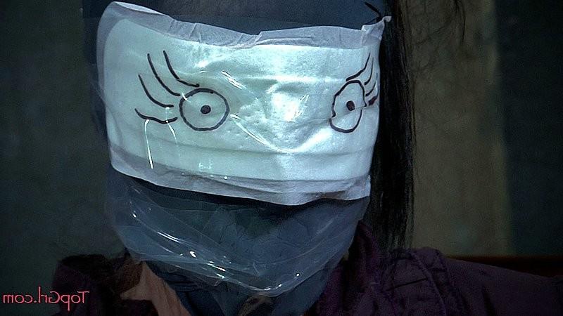 16P Lady Kat in bondage is surprised and masked by lezdom Sister Dee