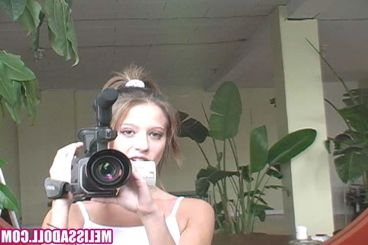 15P Cute teenie sucking a big dick and getting her face creamed