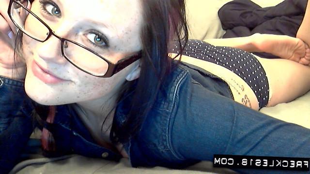 12P Freckles 18 taking sexy Selfies of herself