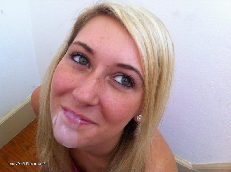 14P Horny wild amateur cocksucking bombshell gets jizzed on