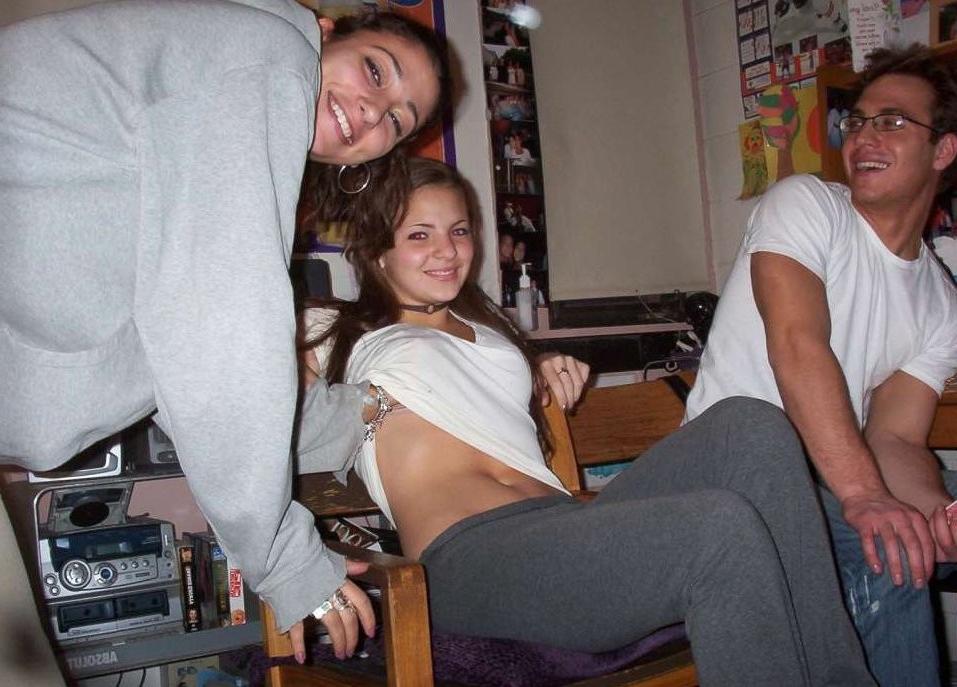 15P Drunk college girls flashing perky teen tits and sexy asses