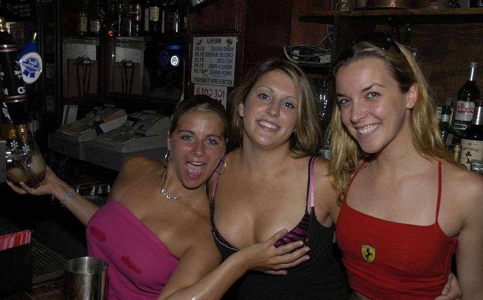 15P Drunk college girls flashing perky teen tits and sexy asses