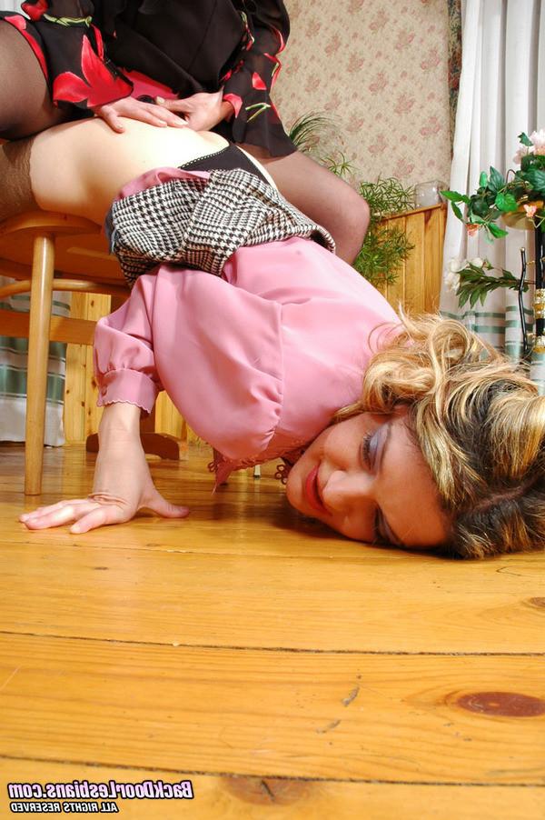 13P Mischievous lesbian babe tongue-tickling and strap-on fucking eager asshole