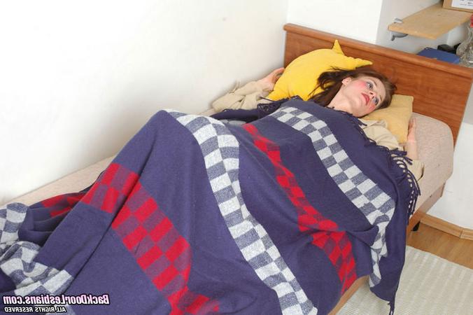 20P Frisky lesbian gal awaking sleepy babe drilling her tight asshole like hell