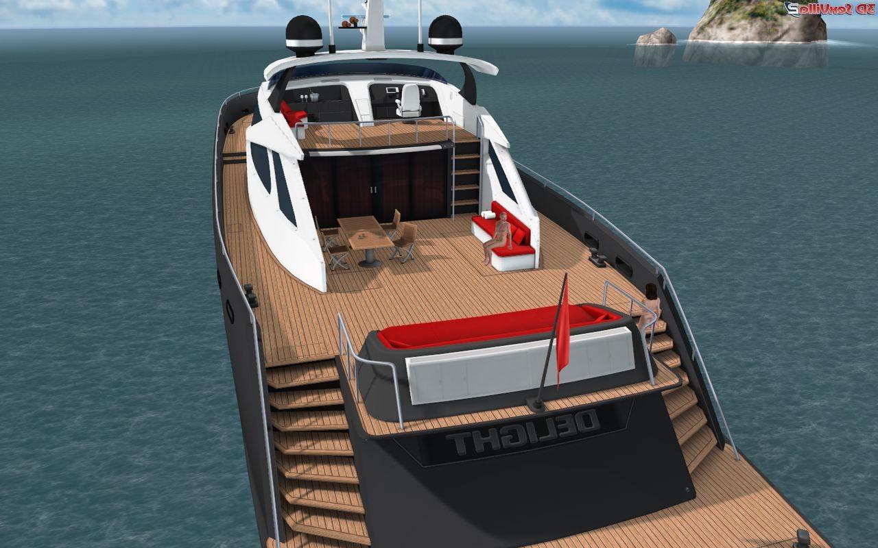 16P Kinky 3d animated sex on the couch on a yacht