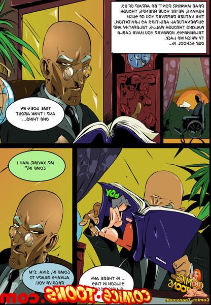 12P Xavier uses his telepathy to screw long legged Gina