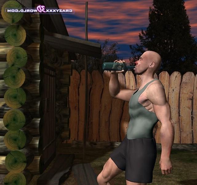 16P Drunk bald man fucking stunning girl in bath-house