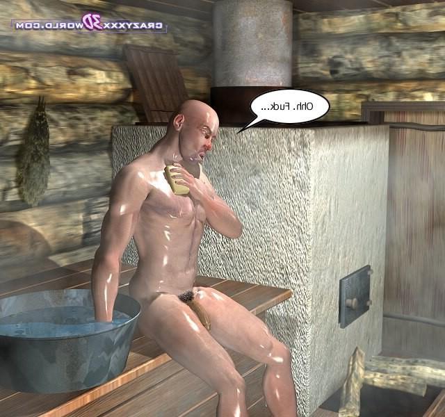 16P Drunk bald man fucking stunning girl in bath-house
